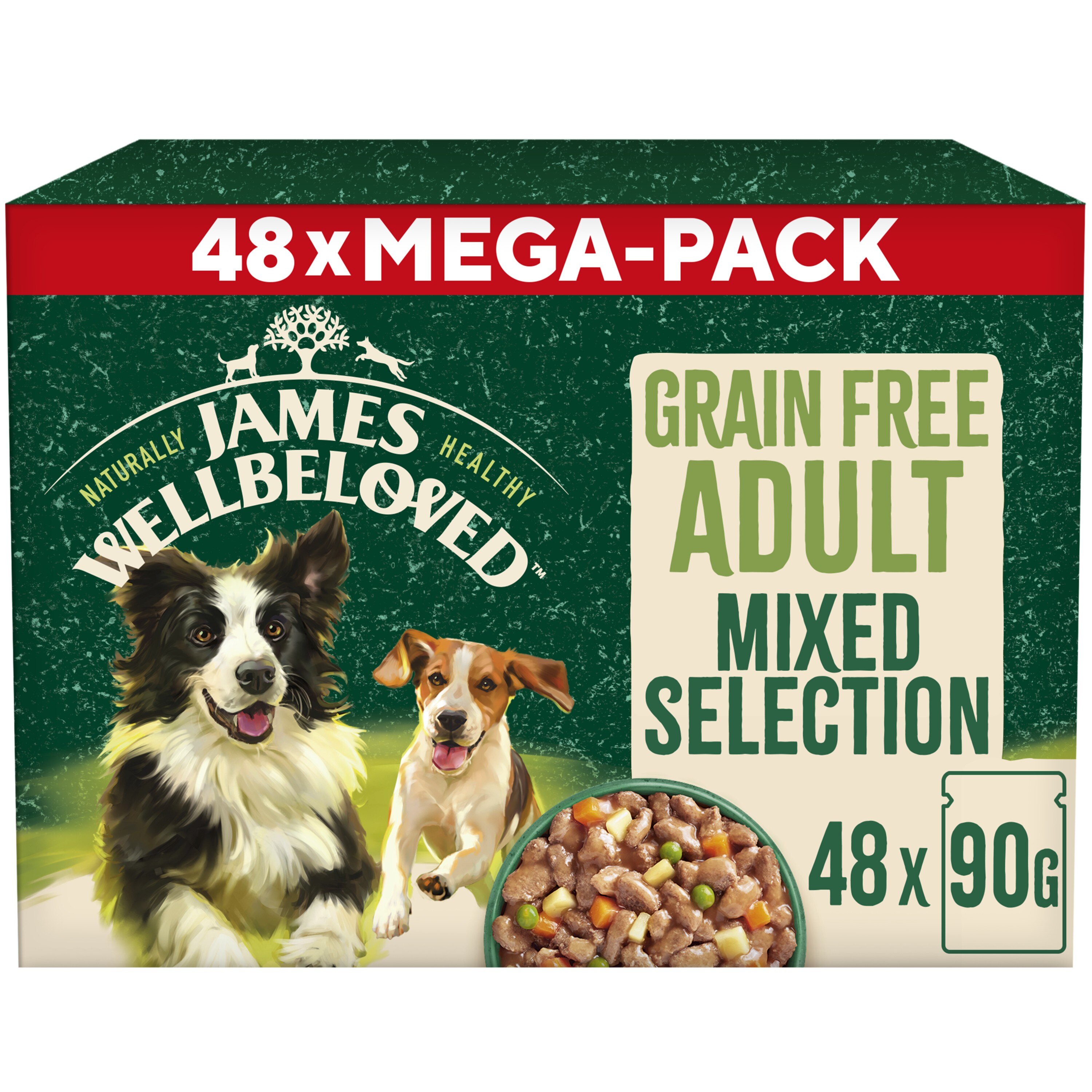 James Wellbeloved James Wellbeloved Wet Gravy Grain Free Chicken Lamb Turkey Adult Dog Food pet food packaging
